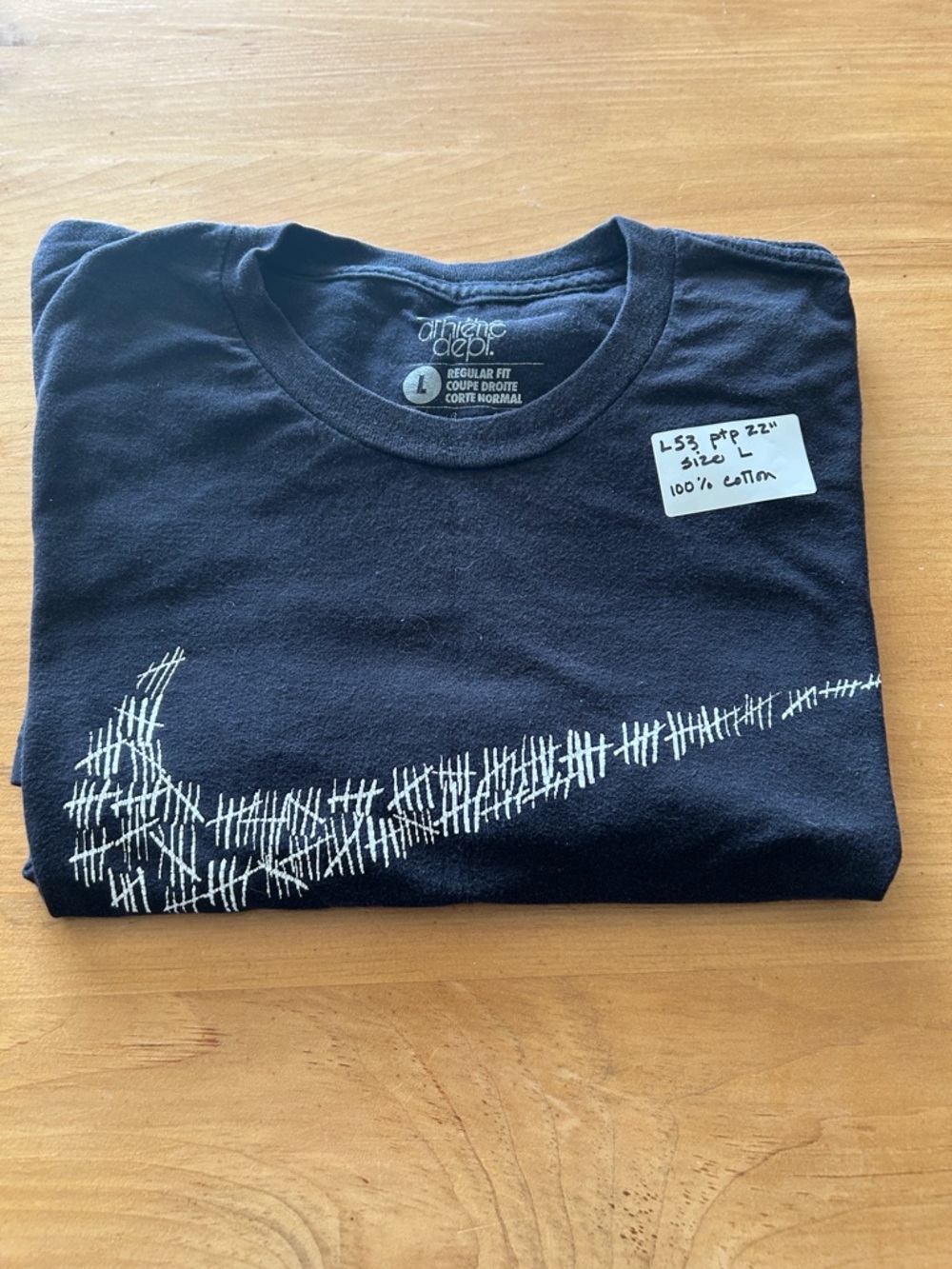 L53.   Men's Black Graphic Cotton T-Shirt